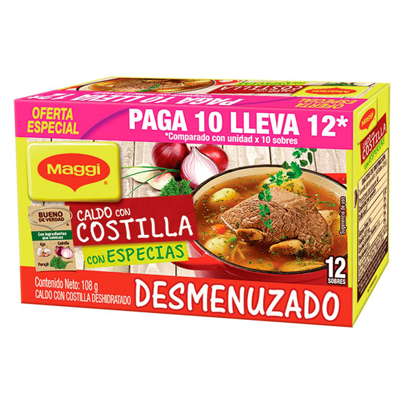 CALDO DE CARNE MAGGI 48 TABLETAS x 10 GR - Dismeco