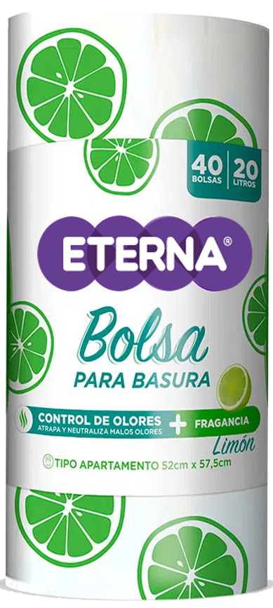 Bolsas de Basura ETERNA Aromáticas 20L Rollo 40 un BA021843