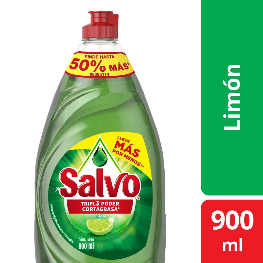 Lavatrastes Salvo oxígeno activo limón 900 ml