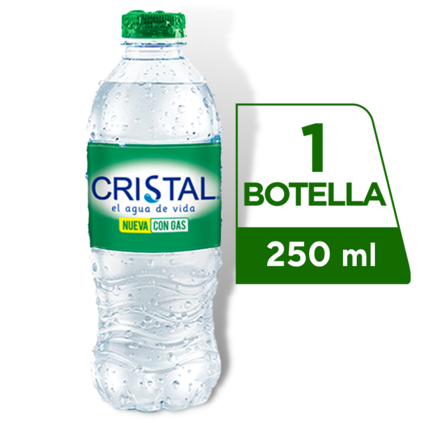 Agua cristal con gas botella 600ml - POSTOBON