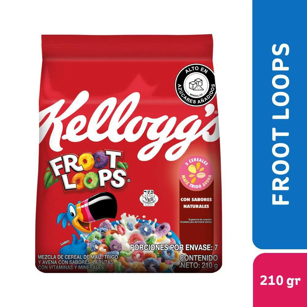 Cereal KELLOGGS Froot loops Caja 230Gr