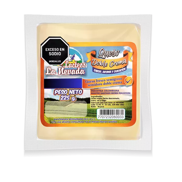 Queso La Nevada Doble Crema X 225 Gr