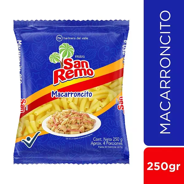 Pasta Macarroncito San Remo X250g