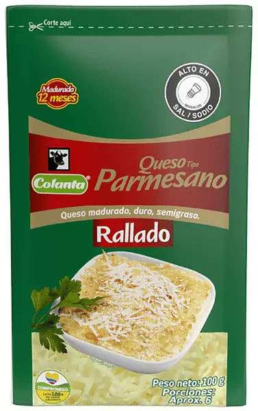 Queso Parmesano Rallado X100gr