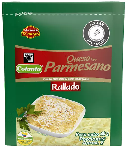 Queso Tipo Parmesano Colanta Rallado 40 G