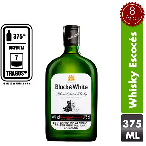 Whisky Black & White 375 Ml