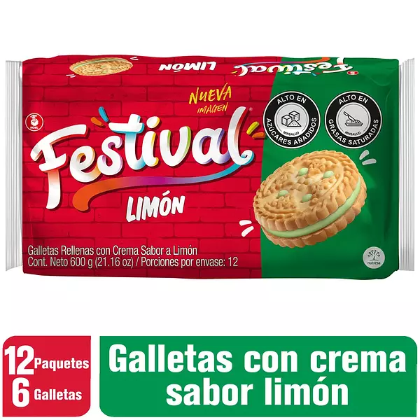 Galletas Festival Limón X 12 Paquetes X 6 Galletas