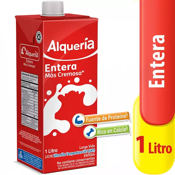 Leche Entera Alquería Uht 1000ml