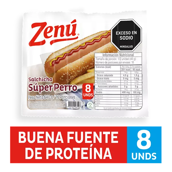 Salchicha Perro Zenu X 640gr