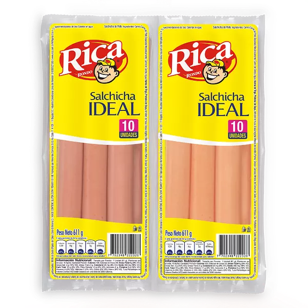 Salchicha Rica Ideal X 611gr