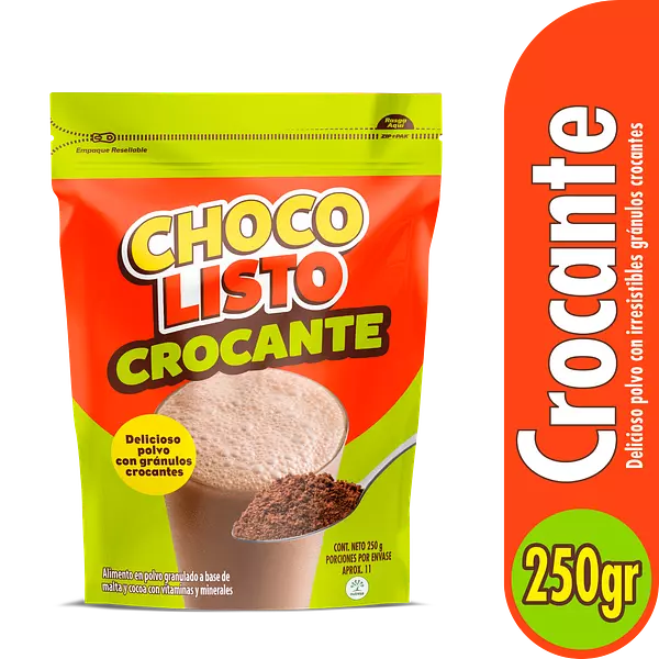 Chocolisto Crocante X250gr Nuevo