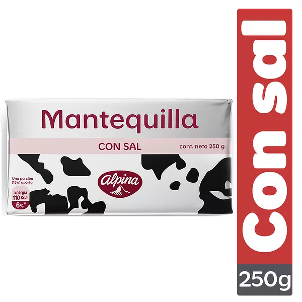 Mantequilla Alpina Con Sal 250g