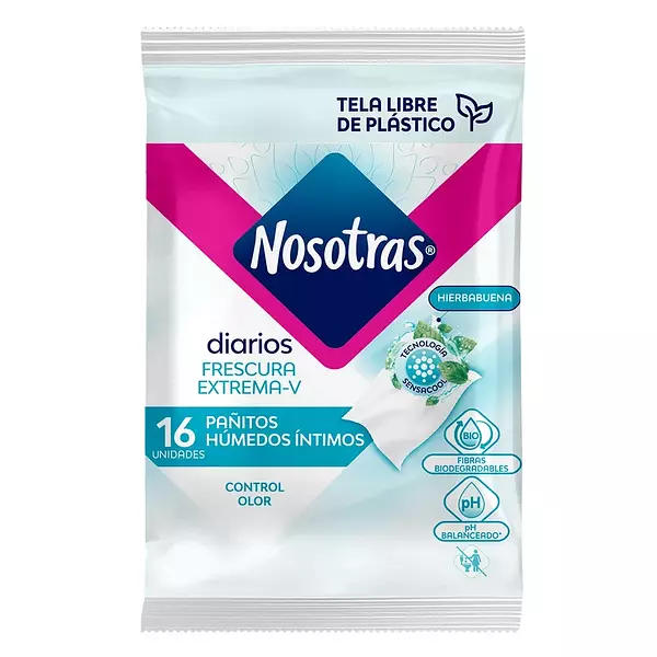 Pañitos Íntimos Nosotras Frescura Extrema X 16und