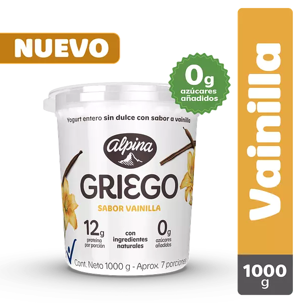 Yogurt Griego Alpina Vainilla X 1000 G