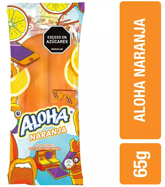 Paleta Aloha Naranja 65 Gr