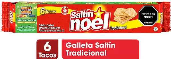 Galletas Saltín Noel 6 Tacos 524 Gr