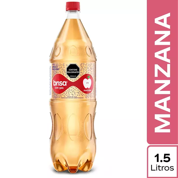 Agua Saborizada Brisa Manzana Con Gas 1500 Ml