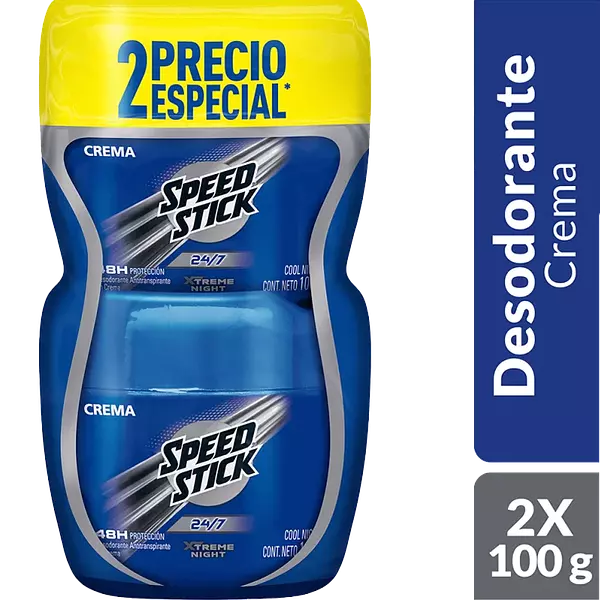 Desodorante Speed Stick Crema 24/7 2 Unidades X100g C/U