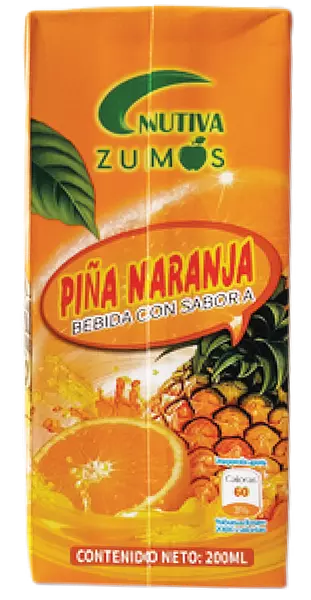 Jugos Nutiva Piña-Naranja 200ml