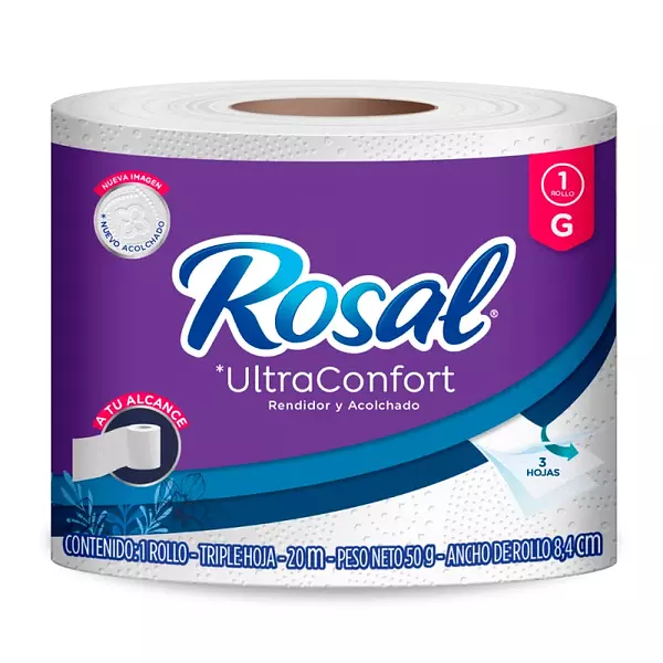 Papel Higiénico Rosal Ultraconfort X 1r