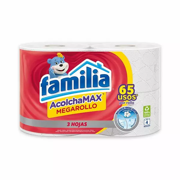 Papel Higiénico Acolchamax Mega Familia 4 Rollos