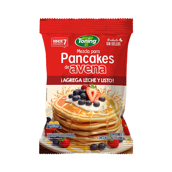 Mezcla Para Pancake Avena Toning 280g