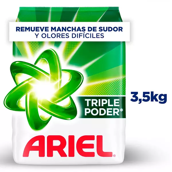 Detergente En Polvo Ariel Triple Poder 3500g