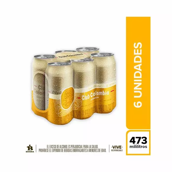 Cerveza Club Colombia 6 Ud. X 473 Ml