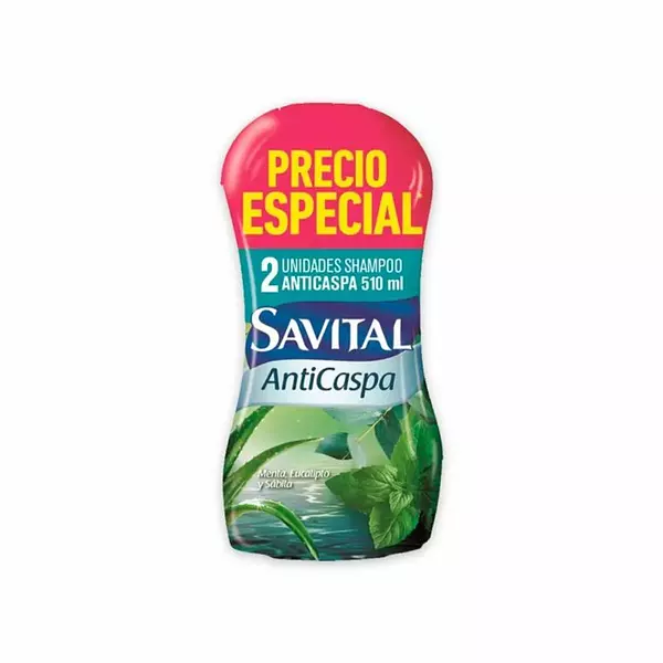 Shampoo Savital Anticaspa 2 X 510 Ml