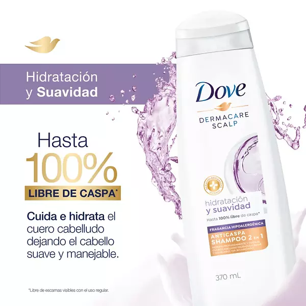 Shampoo Dove Hidratación Y Suavidad X 370ml