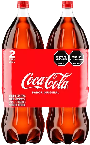 Gaseosa Coca Cola Original 2und X2.5l C/U