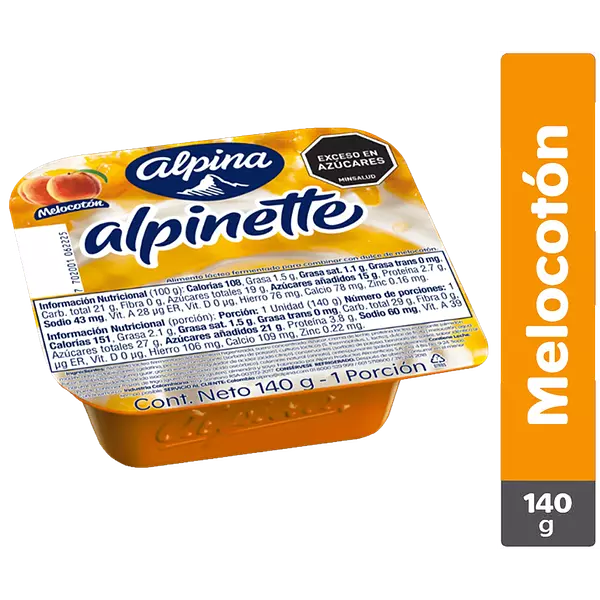 Alpinette Alpina Melocotón 140g