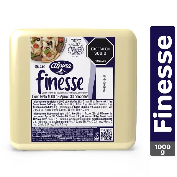 Queso Finesse Bloque 1000g