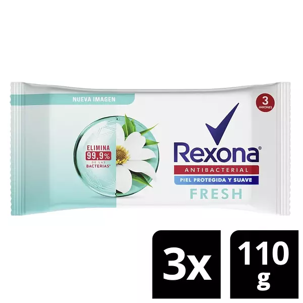 Jabón Rexona Antibacterial Fresh 3 Unidades X 110gr