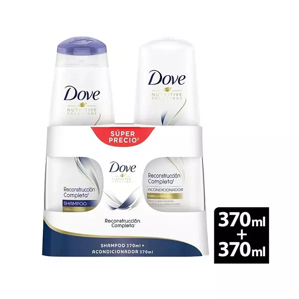 Shampoo Dove Reconstrucción Completa 370 Ml + Acon X 370 Ml