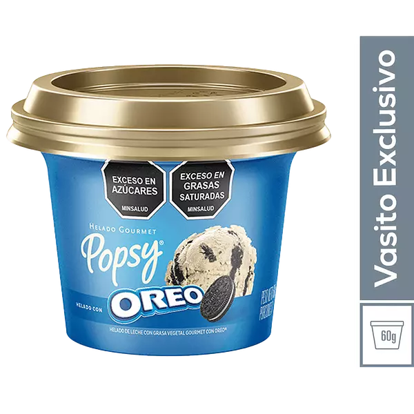 Helado Gourmet Popsy Oreo X60g