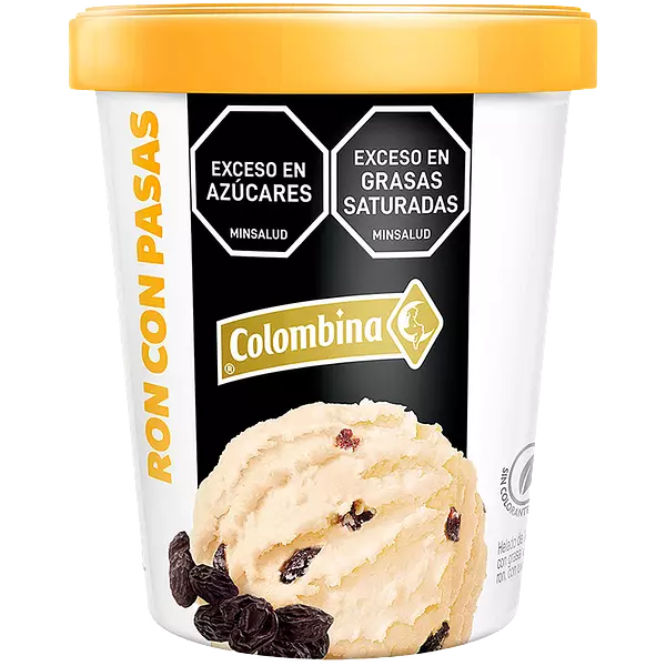 Helado Colombina Ron Pasas X300g