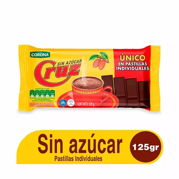 Chocolate Cruz Sin Azúcar 125 Gr