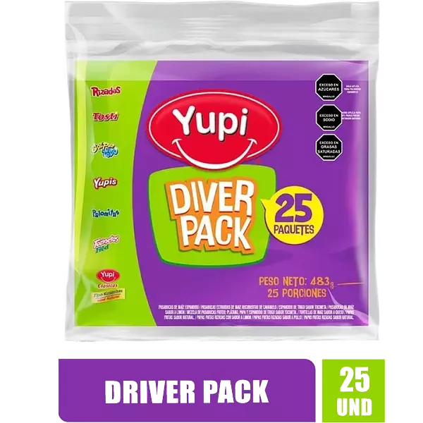 Lonchera Yupi Diverpack 25 Paquetes X483g