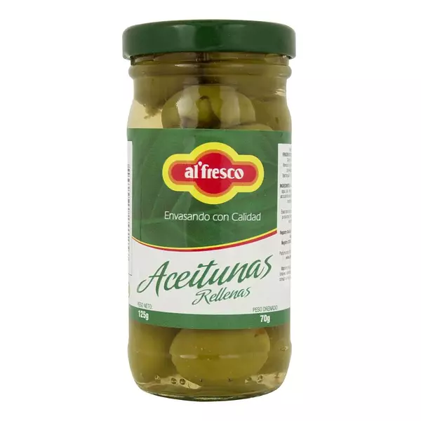 Aceitunas Rellena Pimienta Alfresco X 125 Gr