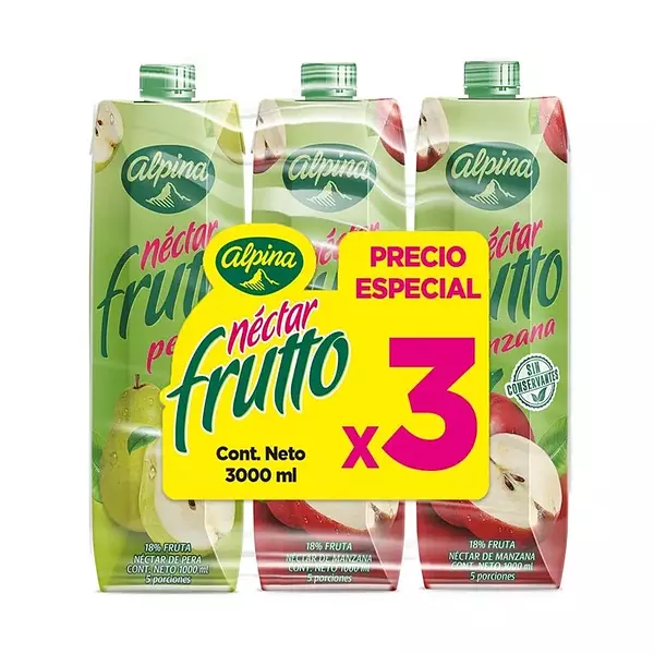 Frutto Tetra 1 Litro X 3 Unidades