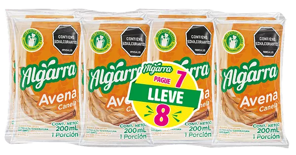 Avena Algarra Canela Pague 7 Lleve 8 X200ml C/U