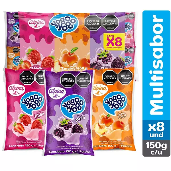 Yogo Yogo Multisabor 8 Unidades X150 G C/U