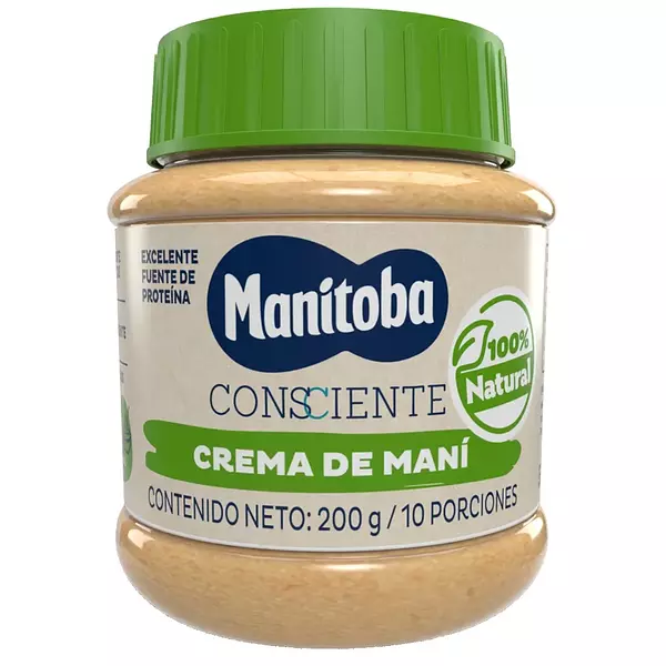 Crema De Maní Manitoba Consiéntete X 200 Gr