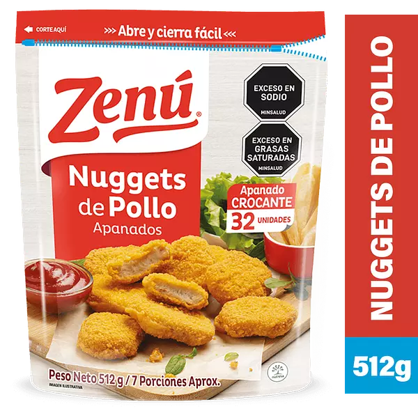 Nuggets De Pollo Apanados Zenú 512gr