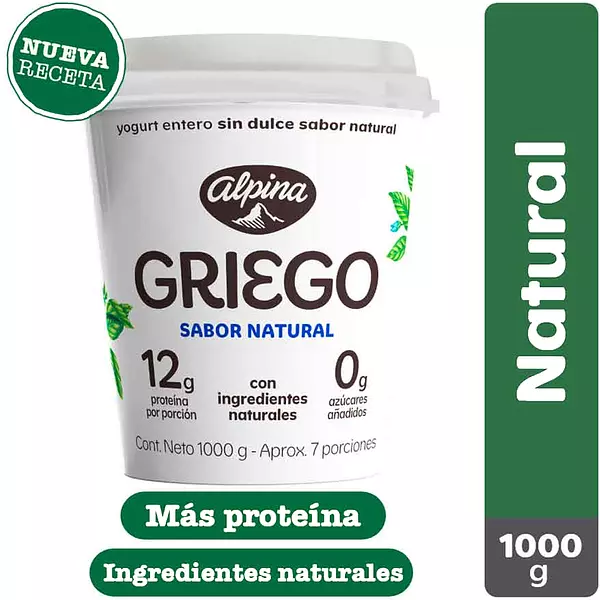 Yogurt Griego Alpina Natural 1000g