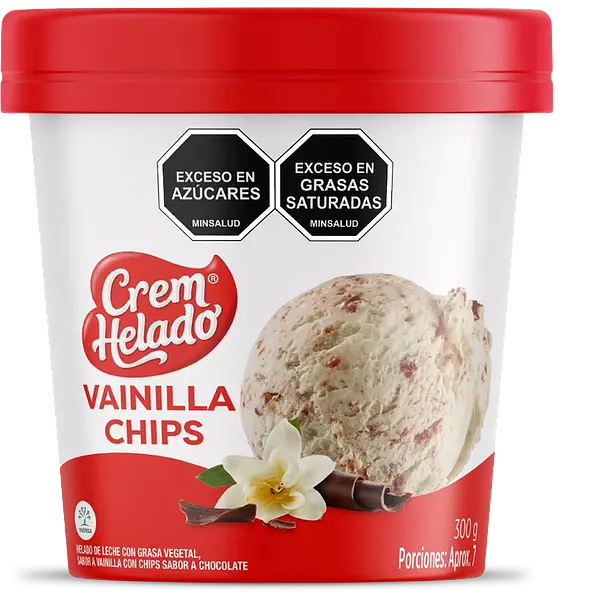 Crem Helado Vainilla Chips 300gr