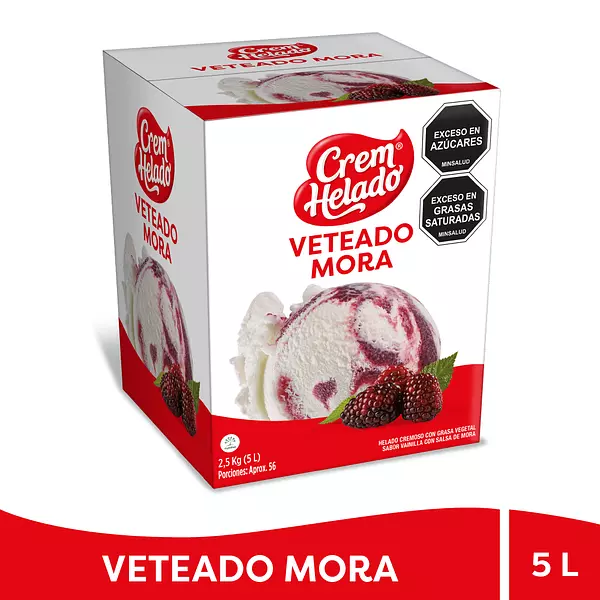 Crem Helado Veteado Mora 5 Litros