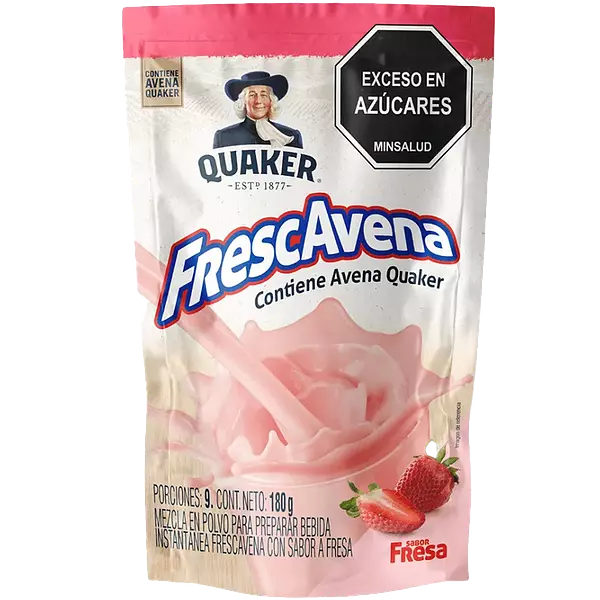 Frescavena Quaker En Polvo Fresa 180gr