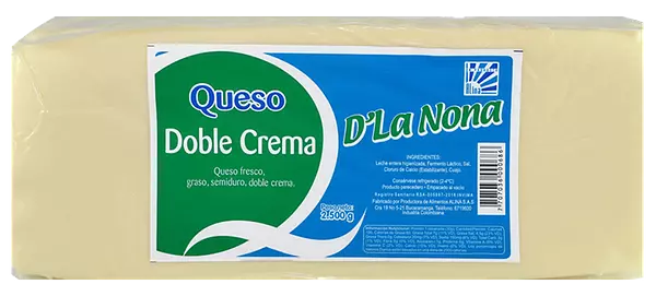 Queso D La Nona Doble Crema Bloque 2500g